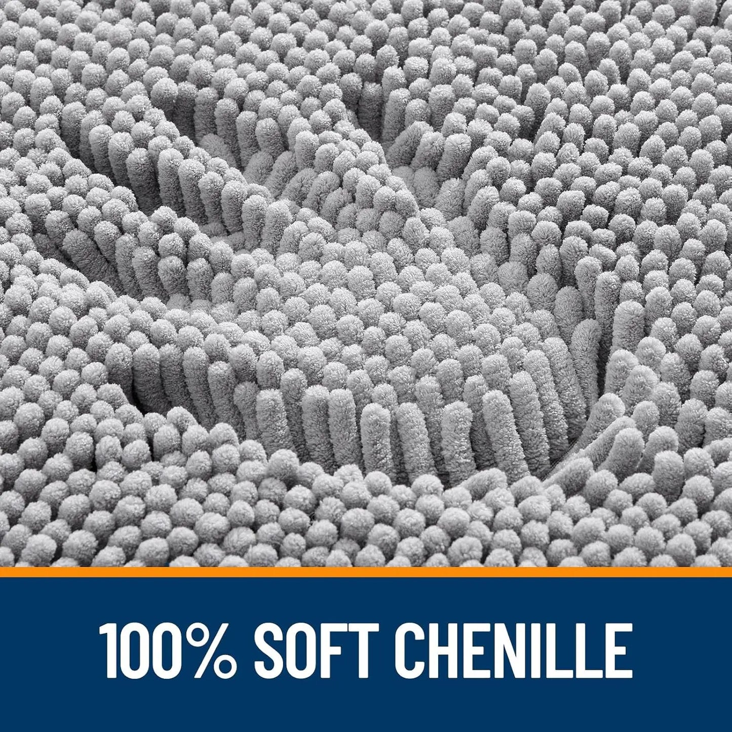 Bathroom Rugs Soft Absorbent Chenille Bath RugsRubber Backing Quick Dry Machine Washable Bath Mats for Bathroom Floor Tub Shower