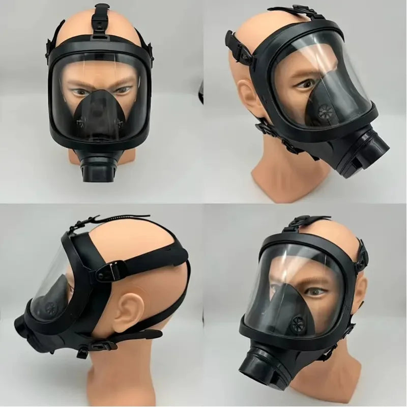 MF14 Full Gas Mask Reusable respirator -hypoallergenic plastic, self-priming filterzipper closure for industrial and scientific