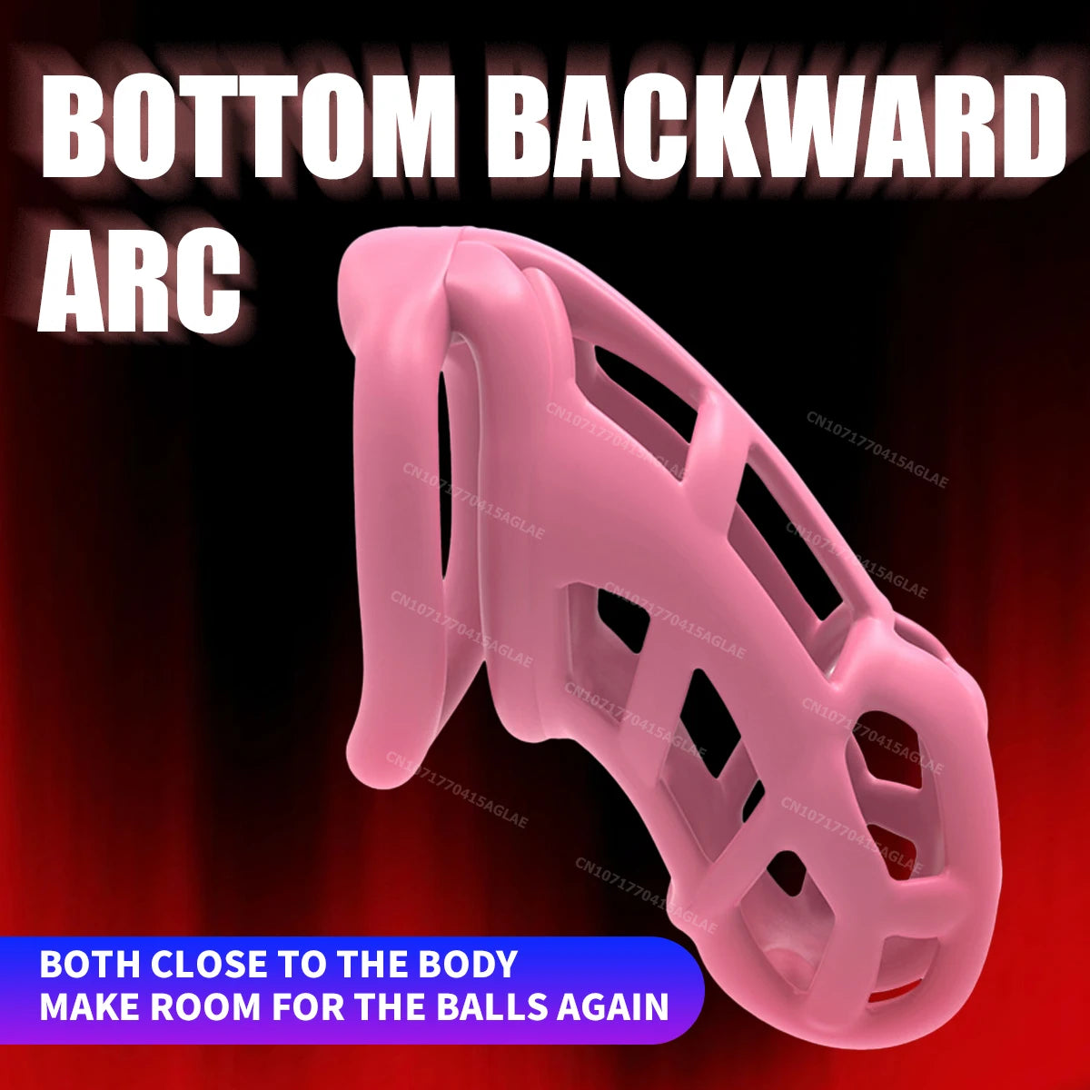 HESEKS Chastity Lock Cock Cage 3D Invisible Lock with 4 Arc Ring Testicle Chastity Belt BDSM Toy Hentai Bondage Fetish SexToys