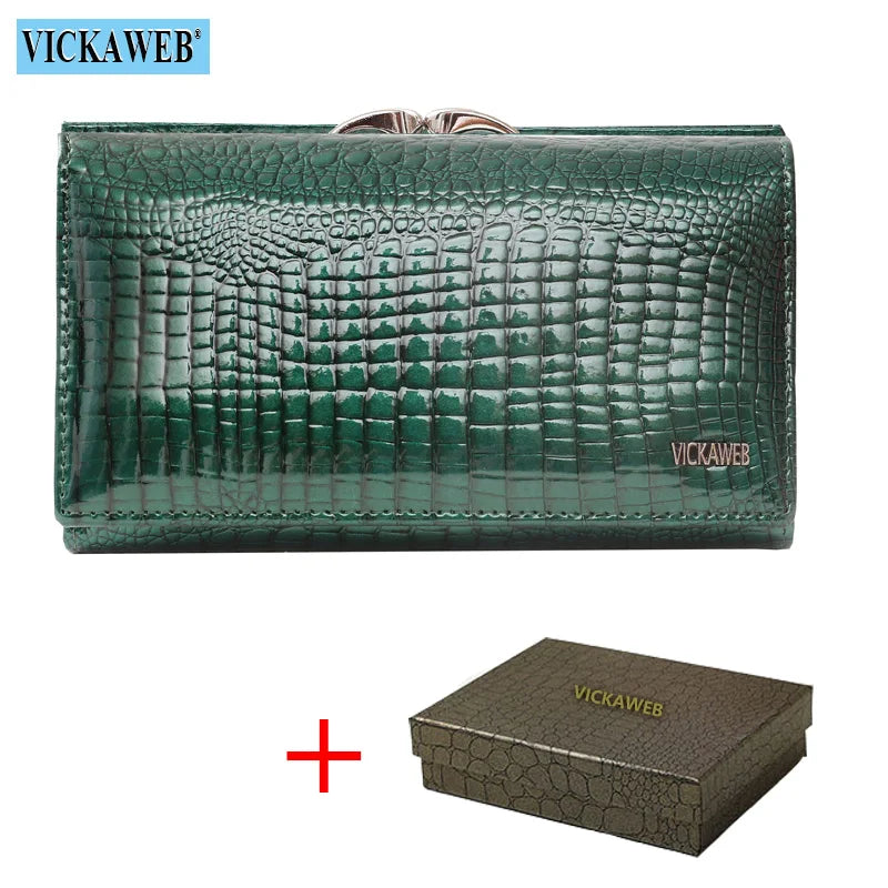 Short Wallet Female Fashion Purses Ladies Alligator Hasp & Zipper Small Coin Bag AE2155