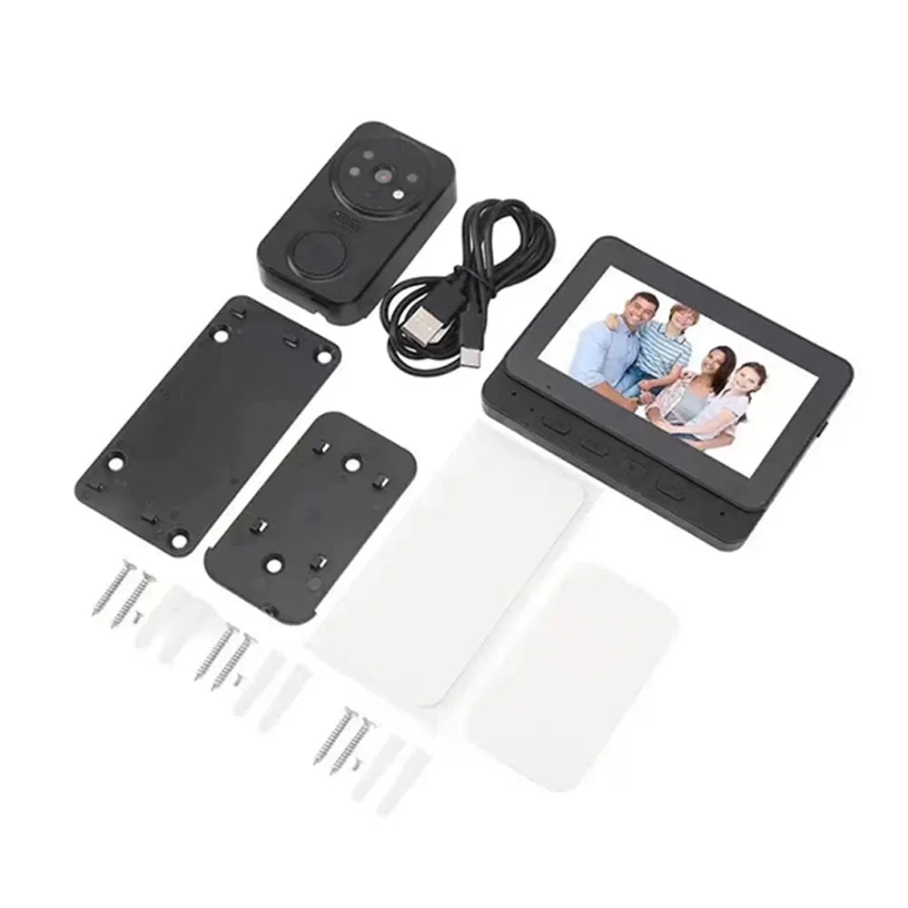 Wireless Video Doorbell Camera Bundle Smart Security System with Night Vision 2.4G WiFi HD Motion Detection And Cloud Storage