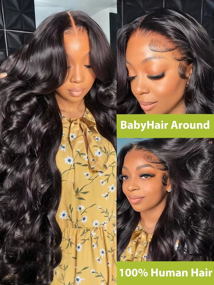 250 Density Body Wave Human Hair Wigs13x6 HD Lace Frontal Wigs Brazilian Hair 13x4 Lace Front Wigs Pre Plucked 100% Human Hair