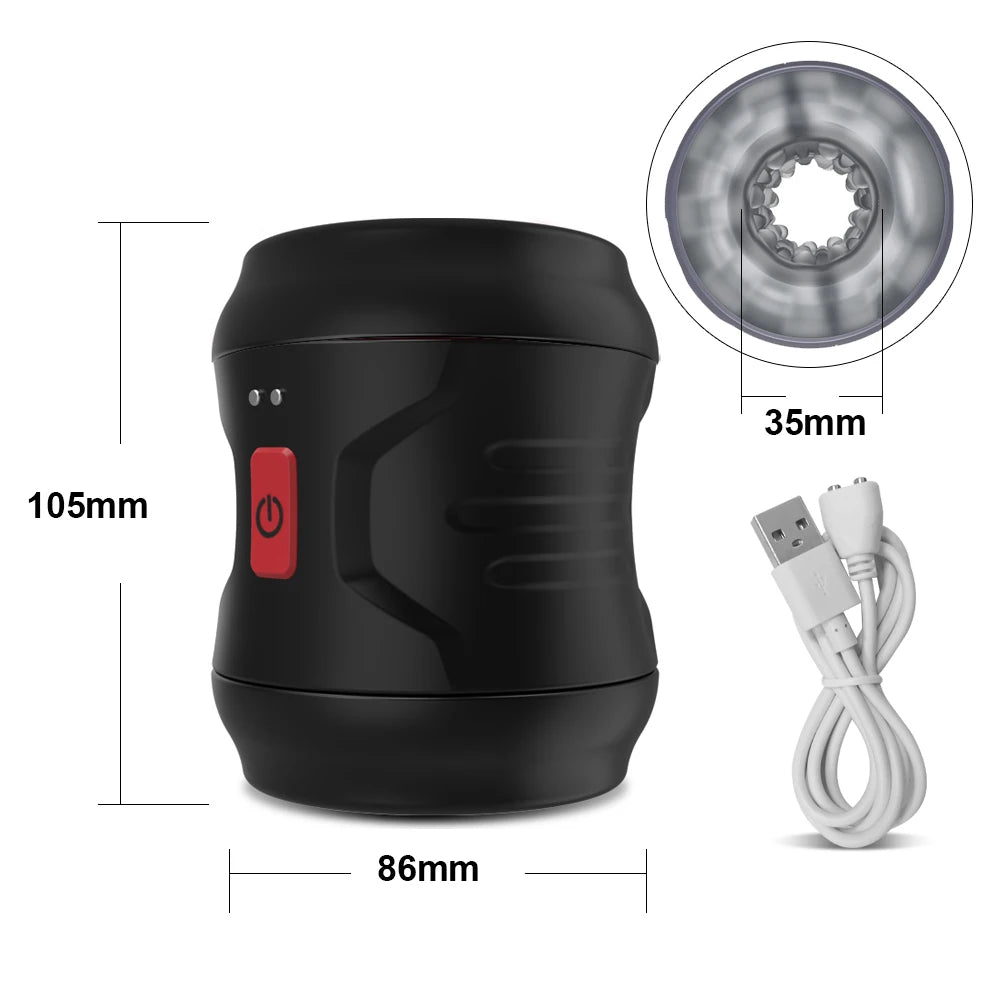 7 Modes Automatic Male Masturbator Open-ended Vibration Man Masturbation Simulation Blowjob Adult Goods Men