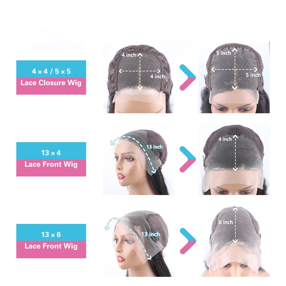 Kinky Curly Wig Human Hair Lace Front Wig Curly 4C Edges Wigs Pre Plucked 13x6 Lace Frontal Human Hair Wigs for Black Women