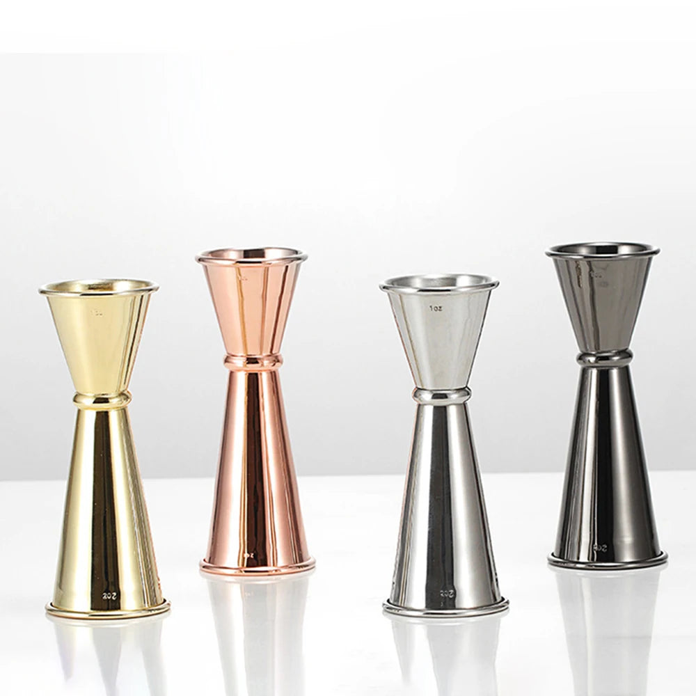 New Dual Shot Stainless Steel Measure Cup Cocktail Shaker Drink Spirit Measure Jigger Kitchen Bar Barware Tools