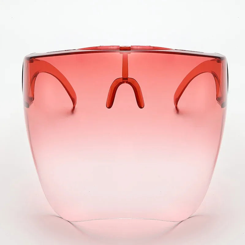 Unisex Colorful Eye Shield Visor Large Mirror cycling Sun Glasses Half Face Shield Guard Protector Face Mask Anti-spray Mask