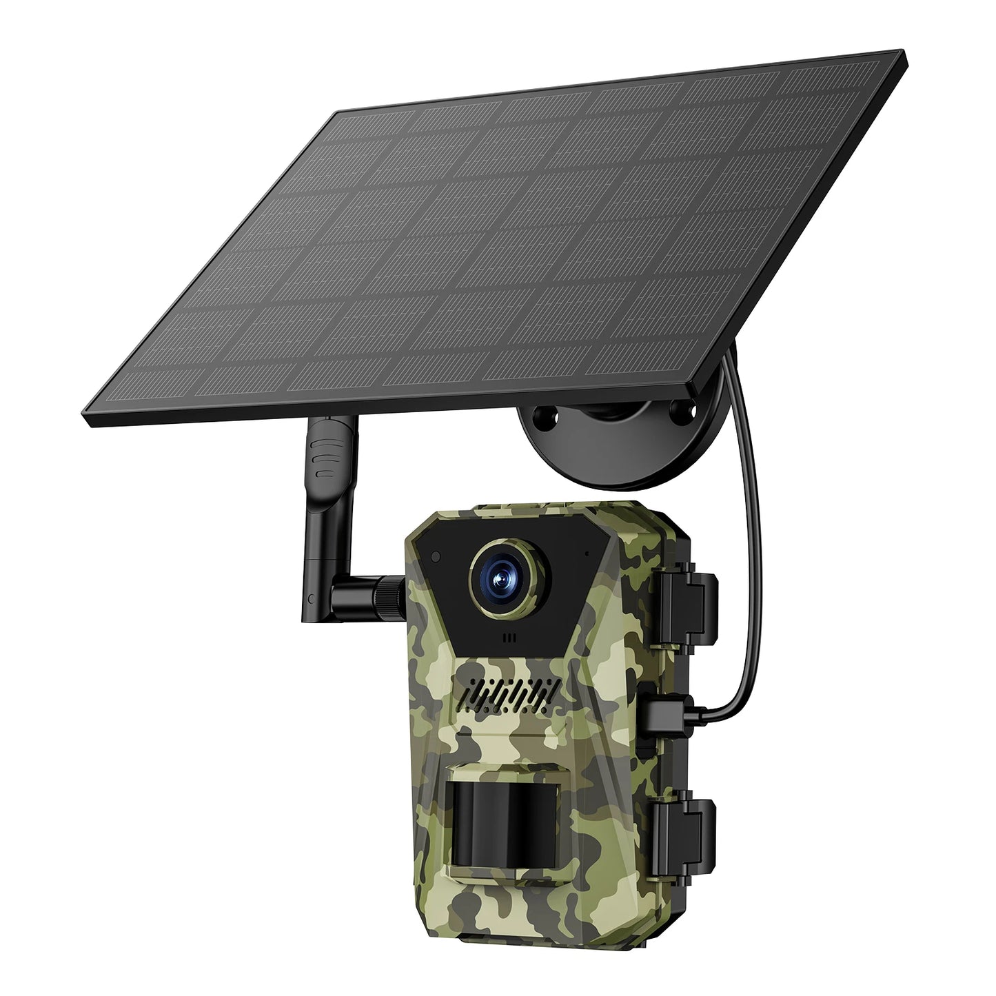 Solar Power 4G For Euro  2K 14MP PIR  Motion Activated Trigger Time Night Vision IP66 Hunting Trail Wildlife Battery 4G Monitor