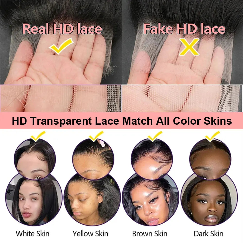 30 Inch 13x6 Lace Frontal Human Hair Bone Straight Wigs 180 Density Pre Plucked Brazilian 360 Lace Front Wig Remy Hair For Women