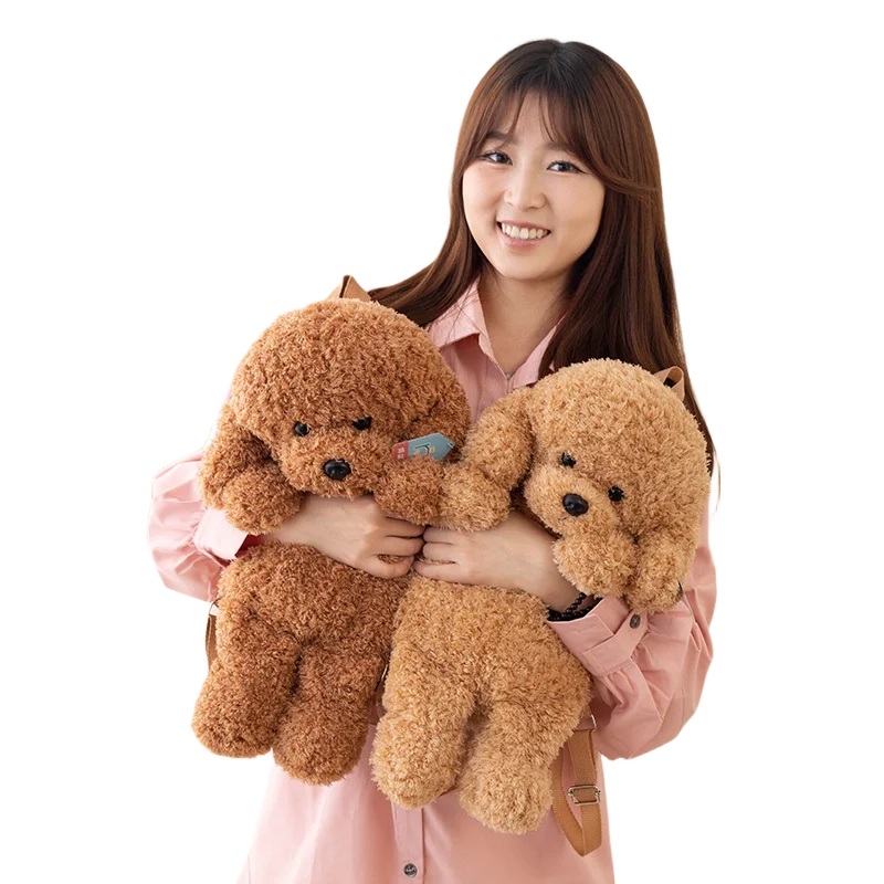 Cute Teddy Dog Backpacks Stuffed Animal Poodle Bag Girls Shoulders Bags Plush Student Schoolbags Backpack Puppy Toys for Boy