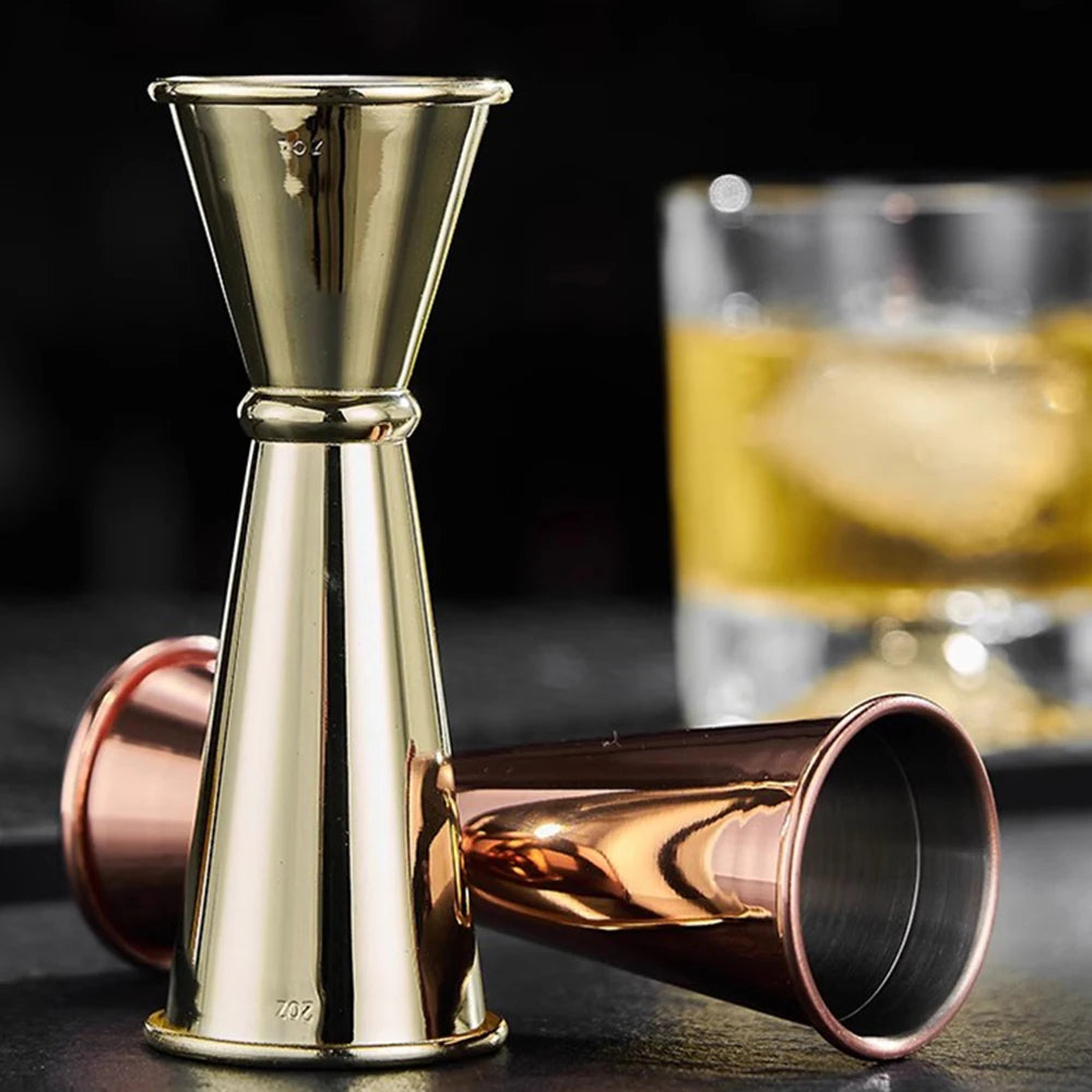 New Dual Shot Stainless Steel Measure Cup Cocktail Shaker Drink Spirit Measure Jigger Kitchen Bar Barware Tools