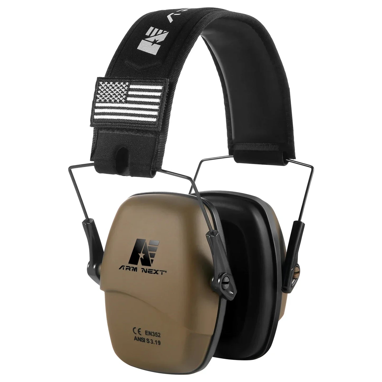 ARM NEXT Safety Earmuffs for Shooting Slim Passive Ear Protection Anti-noise Hearing Protectors Compact Foldable Ear Defenders