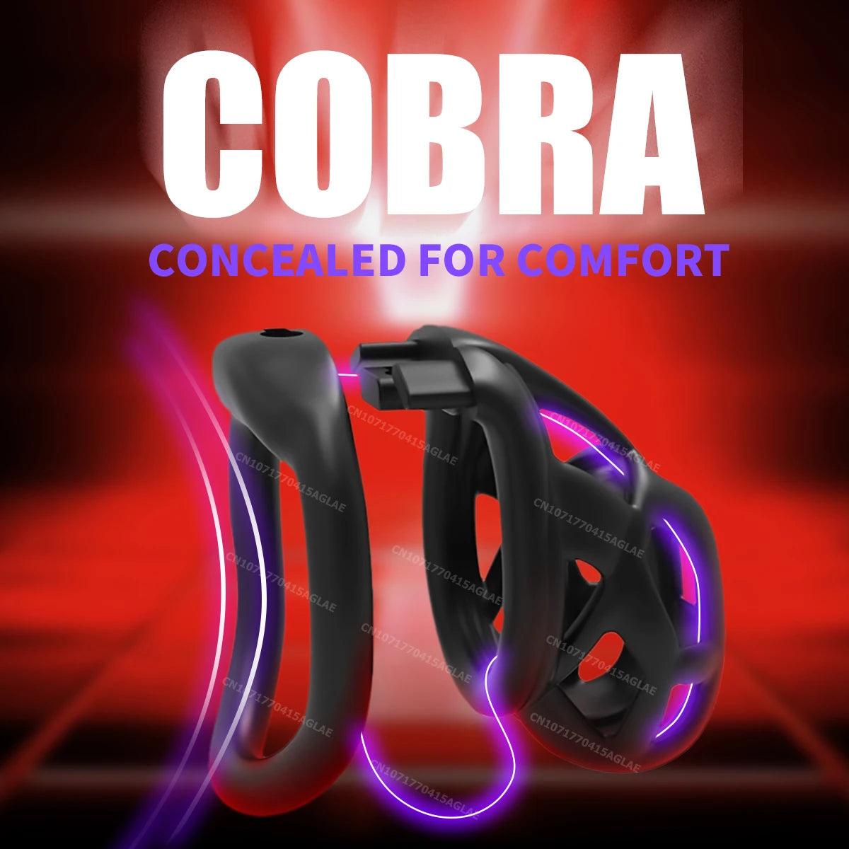 HESEKS Chastity Lock Cock Cage 3D Invisible Lock with 4 Arc Ring Testicle Chastity Belt BDSM Toy Hentai Bondage Fetish SexToys