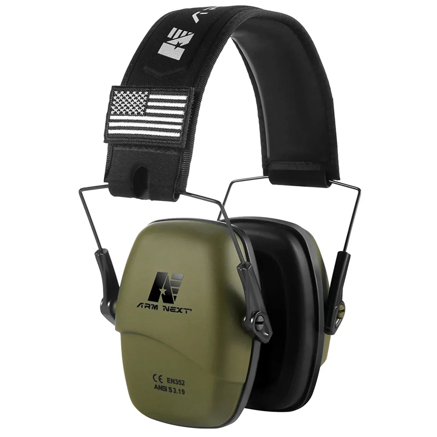 ARM NEXT Safety Earmuffs for Shooting Slim Passive Ear Protection Anti-noise Hearing Protectors Compact Foldable Ear Defenders