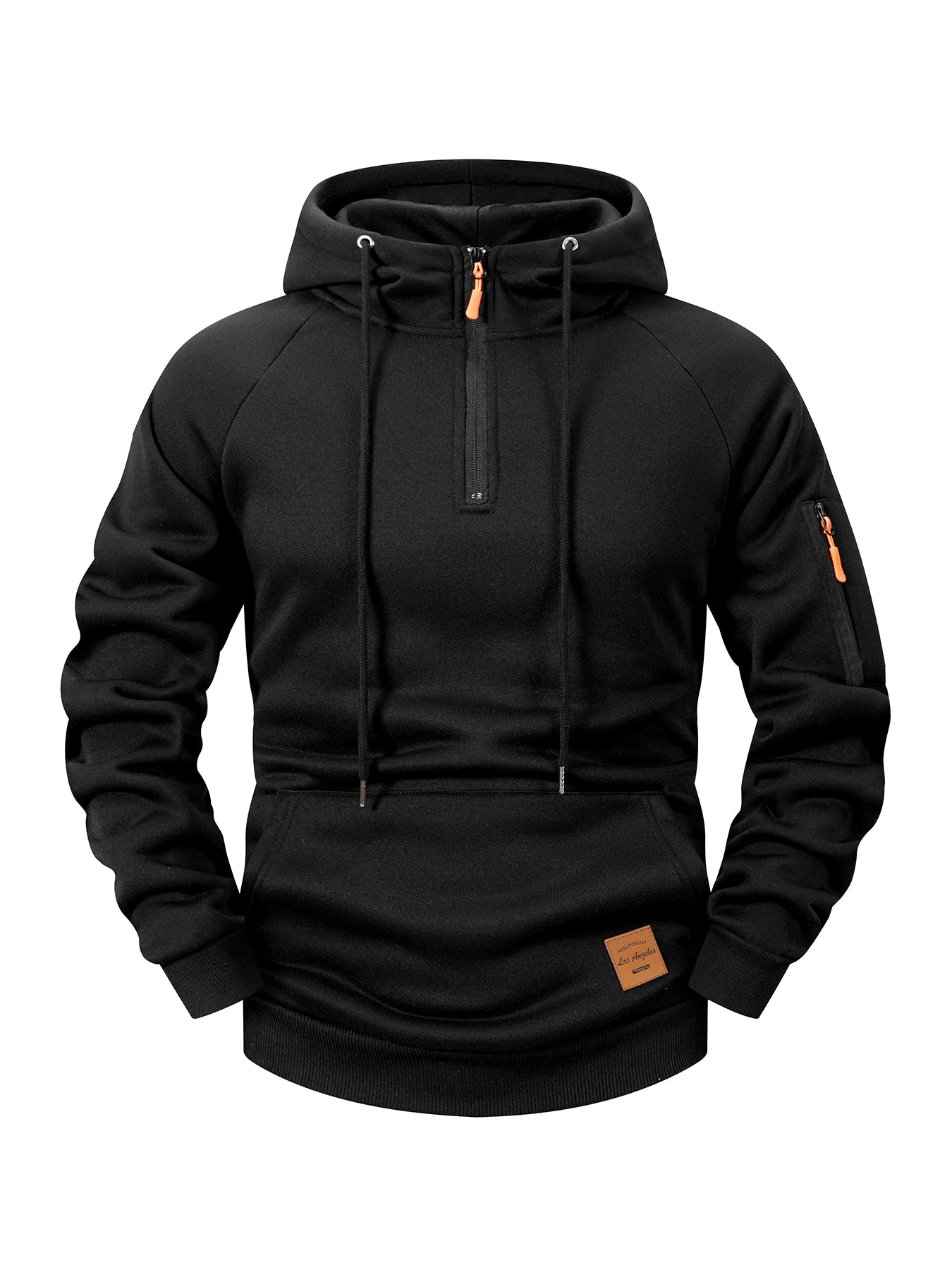 Autumn/Winter Men's Hoodie Fashion Casual Sports Hoodie Retro Harajuku Long Sleeve Zipper Multi Pocket Loose Street Wear