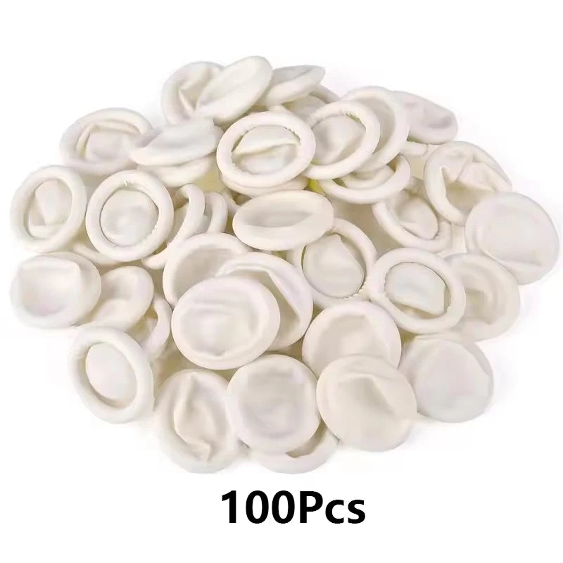 20/100PCS Anti-static Latex Finger Cots Non-slip Disposable Rubber Finger Protectors Fingertip Sleeves