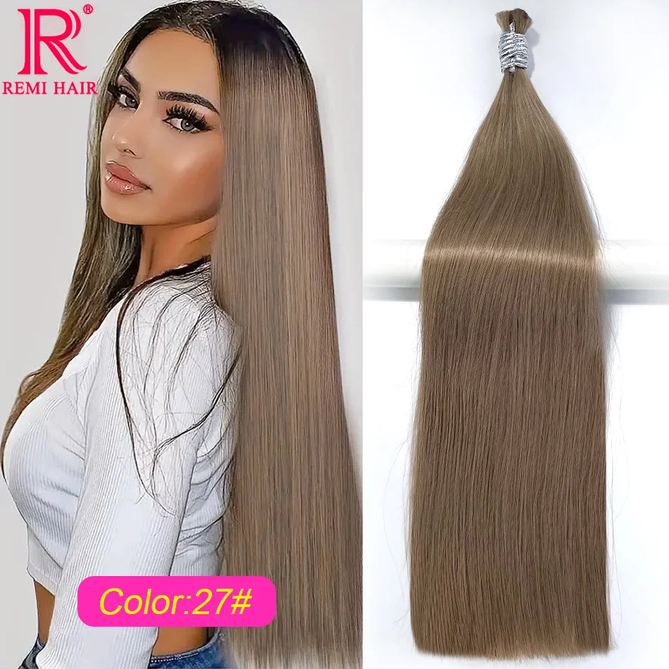 100% Real Human Hair Bulk No Weft Virgin Hair for Boho Braids Hair Extension Color 27# Vietnamese Hair Weaving For Braiding