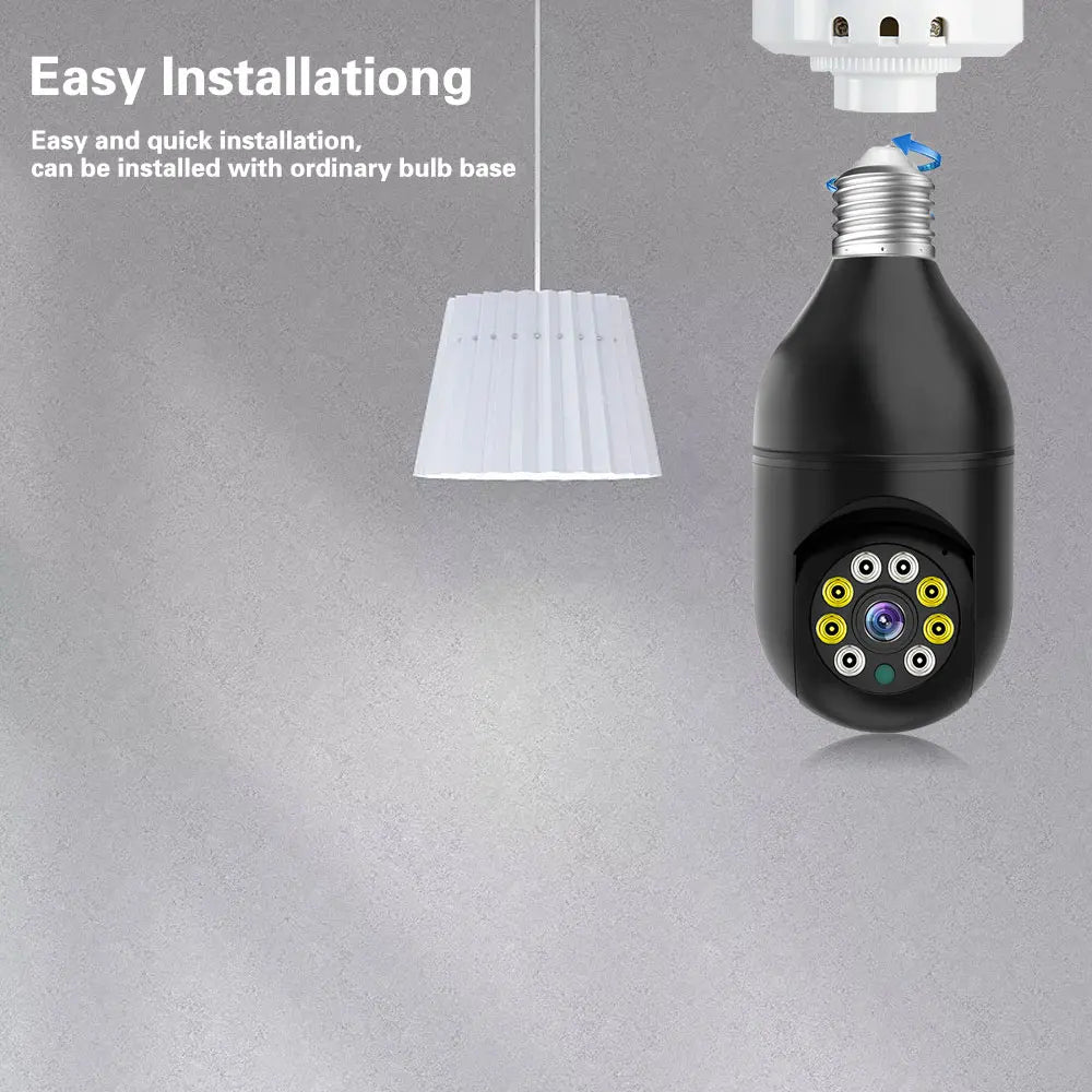 YI IOT 5G 2.4G Dual Band 4MP Full Color Night Vision E27 Bulb Wifi Camera Two Way Audio Auto Tracking Smart Home Security Camera
