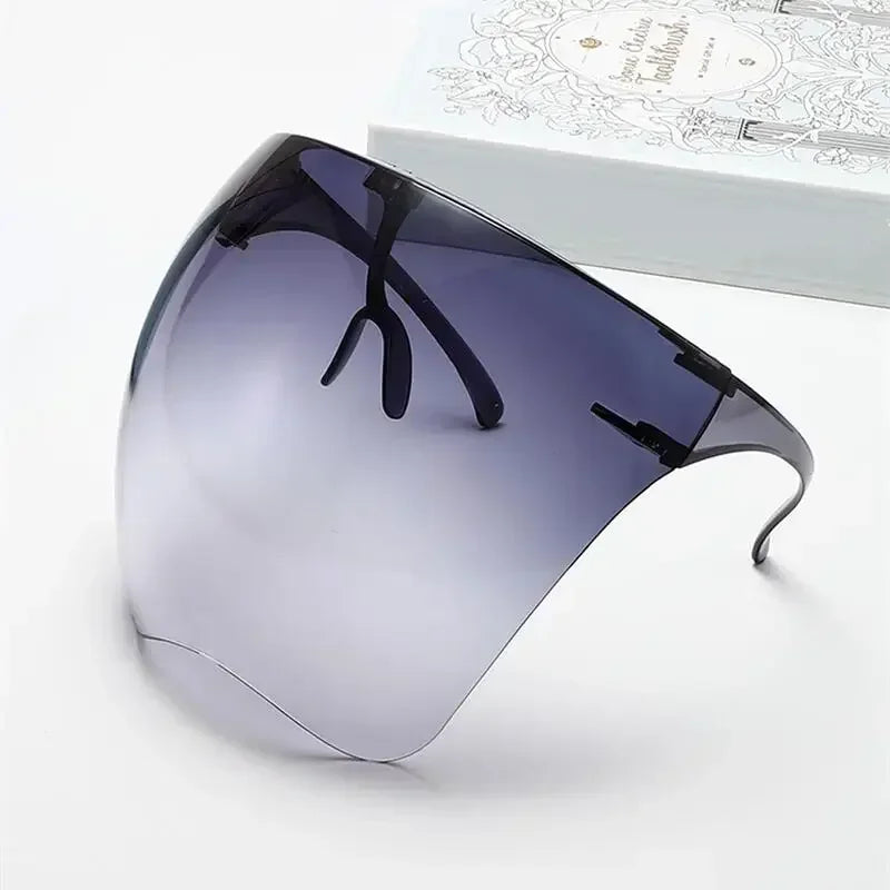 Unisex Colorful Eye Shield Visor Large Mirror cycling Sun Glasses Half Face Shield Guard Protector Face Mask Anti-spray Mask