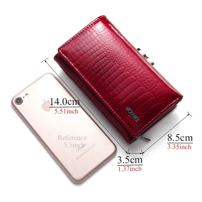 Short Wallet Female Fashion Purses Ladies Alligator Hasp & Zipper Small Coin Bag AE2155