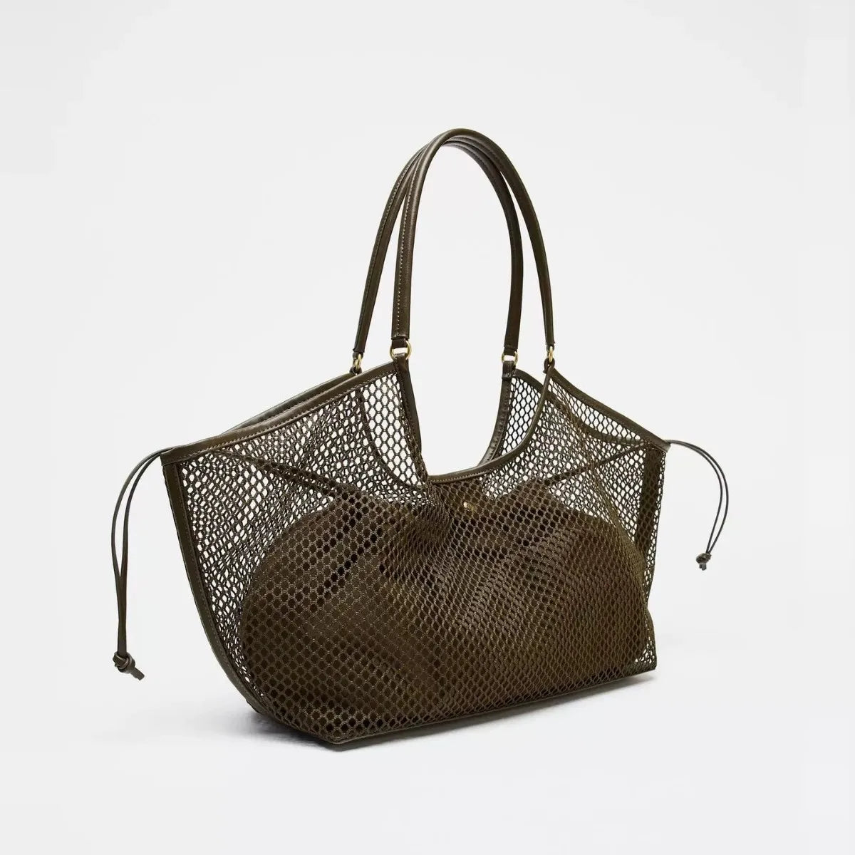 Hollow Mesh Wing Tote Bag Luxury Designer Shoulder Bags for Women Large Capacity Fishing Net Handbag Top Handle Shopper Purses