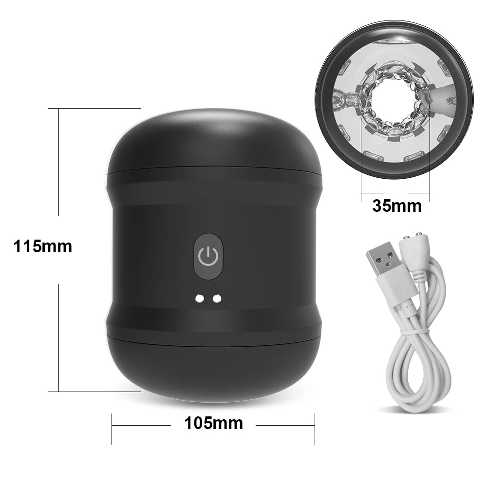 7 Modes Automatic Male Masturbator Open-ended Vibration Man Masturbation Simulation Blowjob Adult Goods Men
